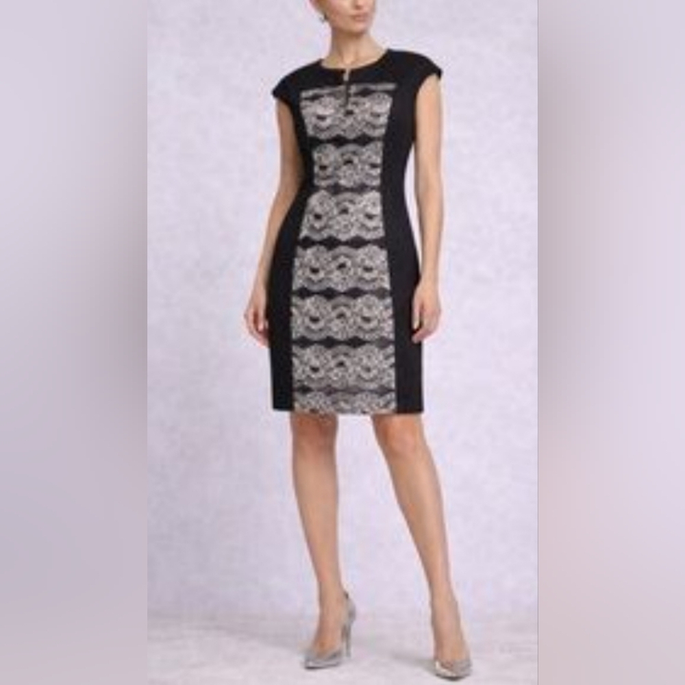 Dress Women Connected apparel Size 12 Color Black Style Shift Zipper Back New